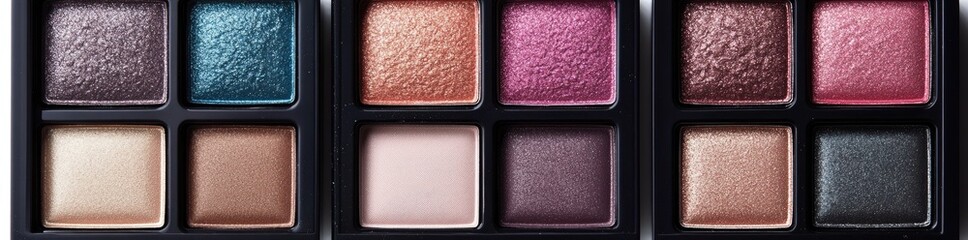 Fototapeta premium Nine-pan eyeshadow palette with various shades
