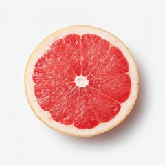 Fresh grapefruit slice, vibrant red segments