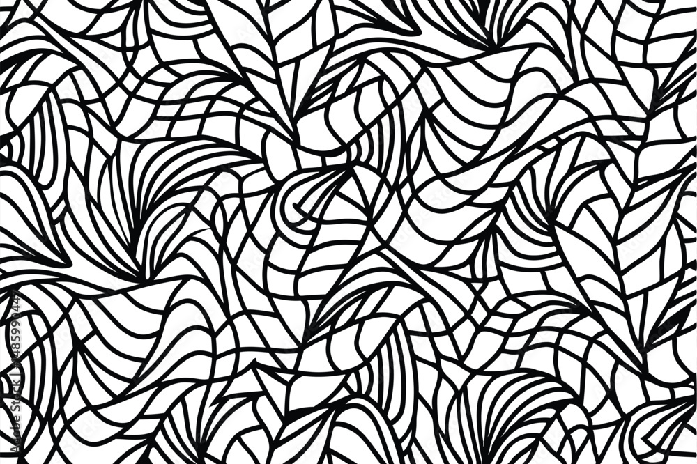 Poster abstract black and white pattern with transparent background suitable for designs