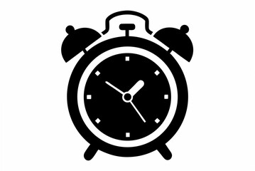 alarm  clockblack  silhouette vector