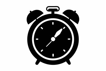 alarm  clockblack  silhouette vector