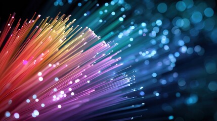 Ultra quality image of ultra quality image of optic fiber cable, ethernet server, broadband transfer speed, wire telecommunication, digital network connection, data tech.