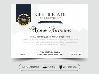 Creative Outstanding Performance Award Certificate Design