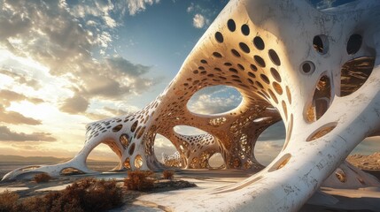 Futuristic, organic architecture
