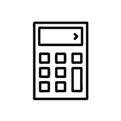 calculator line art vector 