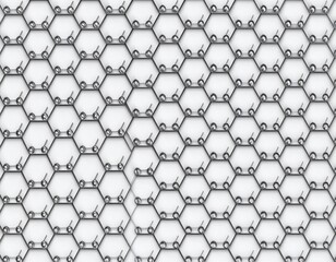 Fototapeta premium Hexagonal Metal Mesh Pattern