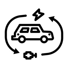hybrid car icon