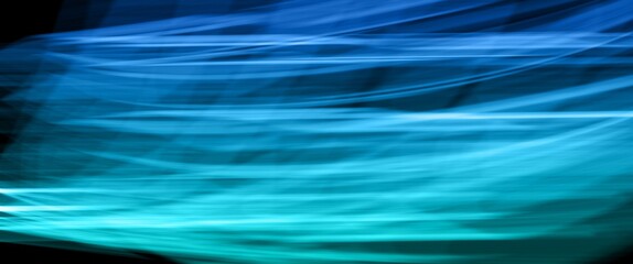 abstract blue and green wave with motion blur