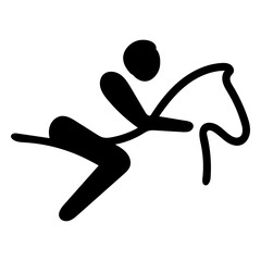 Man riding horse sport