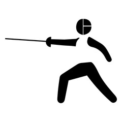 Fencing sport pictogram fencing