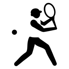 Man sport pictogram tennis