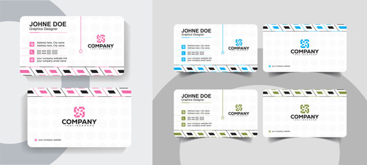 Minimal and Professional Vector Business Card Template for Corporate Identity and Branding. Sleek business card template with modern minimalist aesthetics.