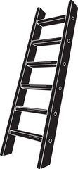 Ladder Silhouette Black vector in image