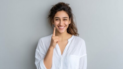 Confident Woman Smiling with Poise