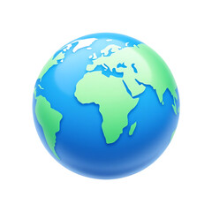 Naklejka premium Simple 3D globe illustration.