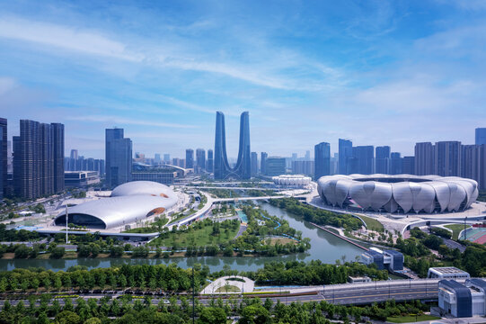 Modern Skyline of a Chinese City