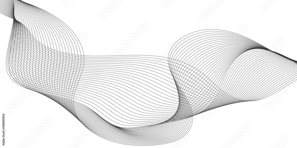 Poster abstract grey wave line texture background, abstract interlacing lines and points digital connection