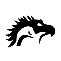 minimalist flat black animal logo