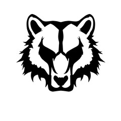 minimalist flat black animal logo