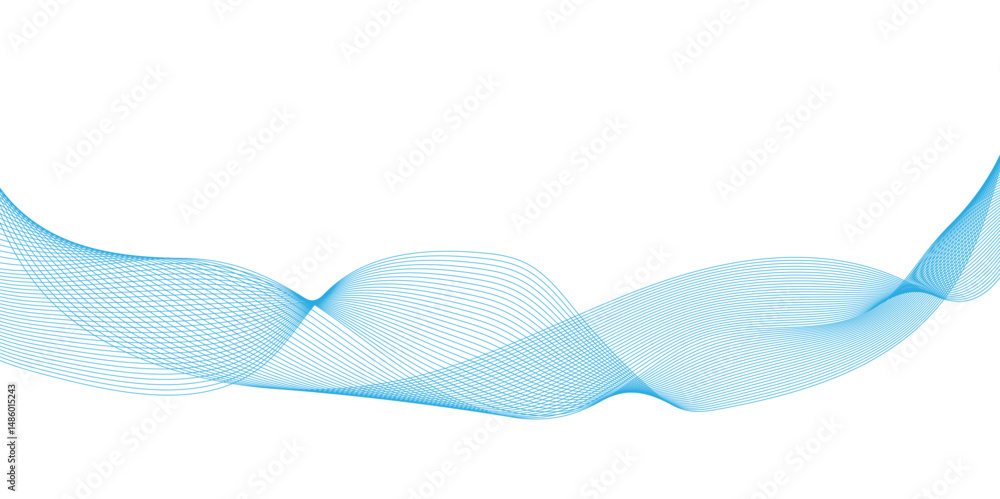 Poster abstract blue wave halftone line composition, echnology flow tech transparent line stripe energy con