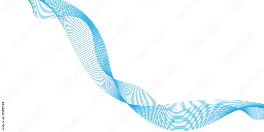 Poster abstract blue wave halftone line composition, echnology flow tech transparent line stripe energy con