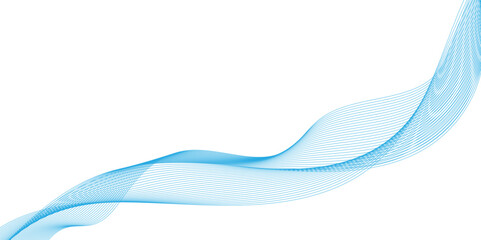 Abstract blue wave halftone line composition, echnology flow tech transparent line stripe energy connection web music and sound,  Modern technology on white background.