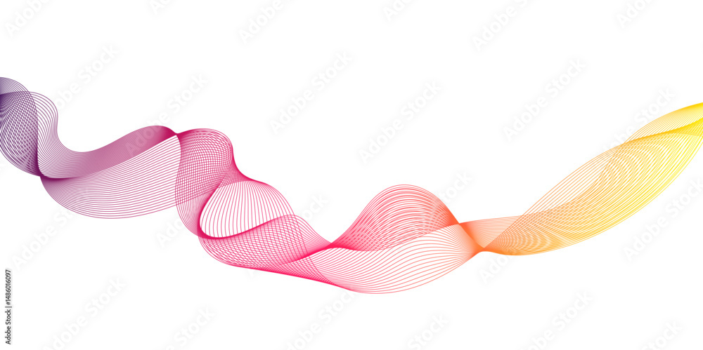 Canvas Prints abstract modern golden or pink wave lines background, abstract colorful wave with dotted lines on wh