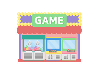 ゲームセンター  建物  イラスト