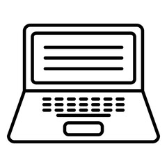 Flat computer laptop icon