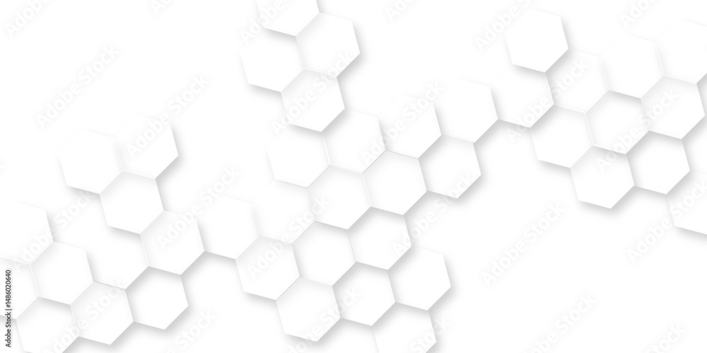 Canvas Prints abstract white hexagon concept background, perfect geometric pattern or beautiful hexagon background