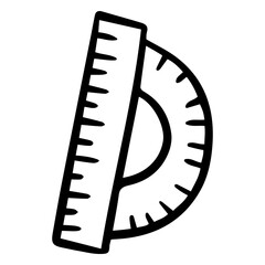 Protractor ruler doodle