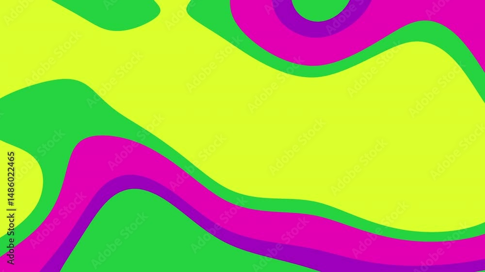 Poster abstract colorful wavy lines in motion, bright and dynamic video background