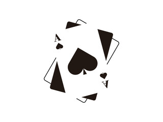 ace poker card symbol icon design vector, isolated on transparent background