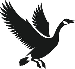 Bird silhouette of a goose vector object design