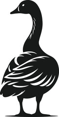 Bird silhouette of a goose vector object design