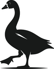 Bird silhouette of a goose vector object design
