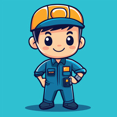Electrical Technician boy mascot