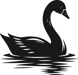 Bird silhouette of a goose vector object design