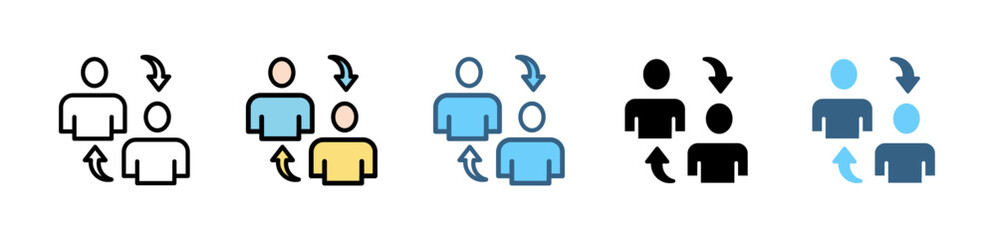KNOWLEDGE TRANSFER icons with various styles and colors