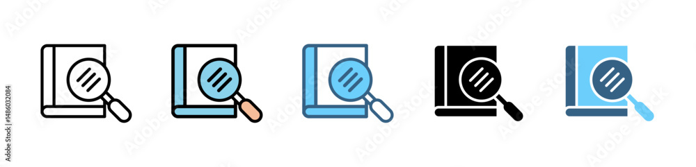 Poster knowledge transfer icons with various styles and colors