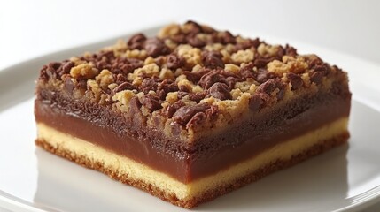 Chocolate, crumble bar dessert