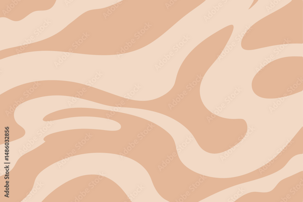 Poster abstract artistic earth tone background design with seamless wave patterns