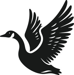 Bird silhouette of a goose vector object design