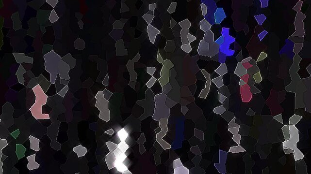 3D shining bright dots set colorful line wave motion, on black background	