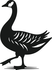 Bird silhouette of a goose vector object design