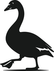 Bird silhouette of a goose vector object design