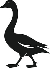 Bird silhouette of a goose vector object design