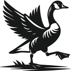 Bird silhouette of a goose vector object design