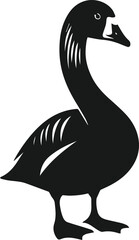 Bird silhouette of a goose vector object design