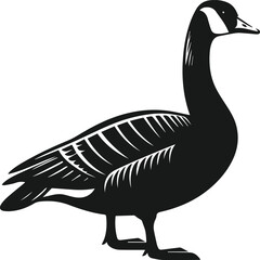 Bird silhouette of a goose vector object design